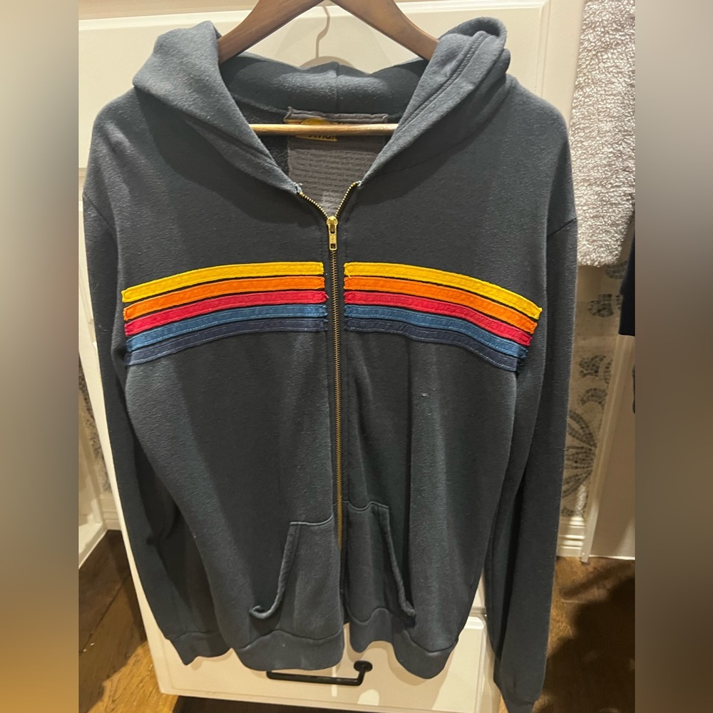 Aviator Nation XL Gray Hoodie